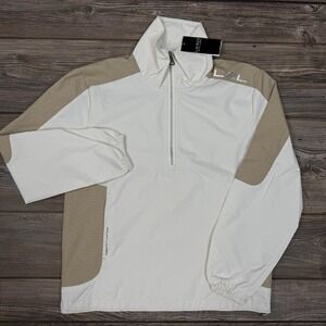 Ralph Lauren Womens Water-Repellent 1/4 Pullover Jacket Cream Tan SZ XS NWT $245